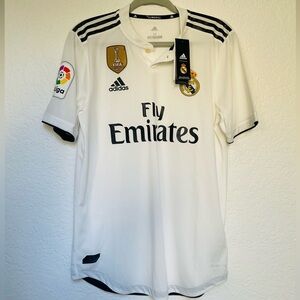 Adidas White and Black Real Madrid Jersey